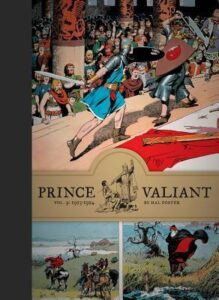 Cover: Prince Valiant Vol. 9, 1953-1954 by Hal Foster. We see Valiant fighting another knight in armor.